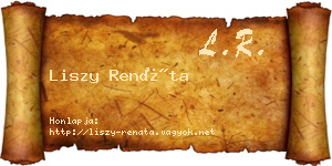 Liszy Renáta névjegykártya